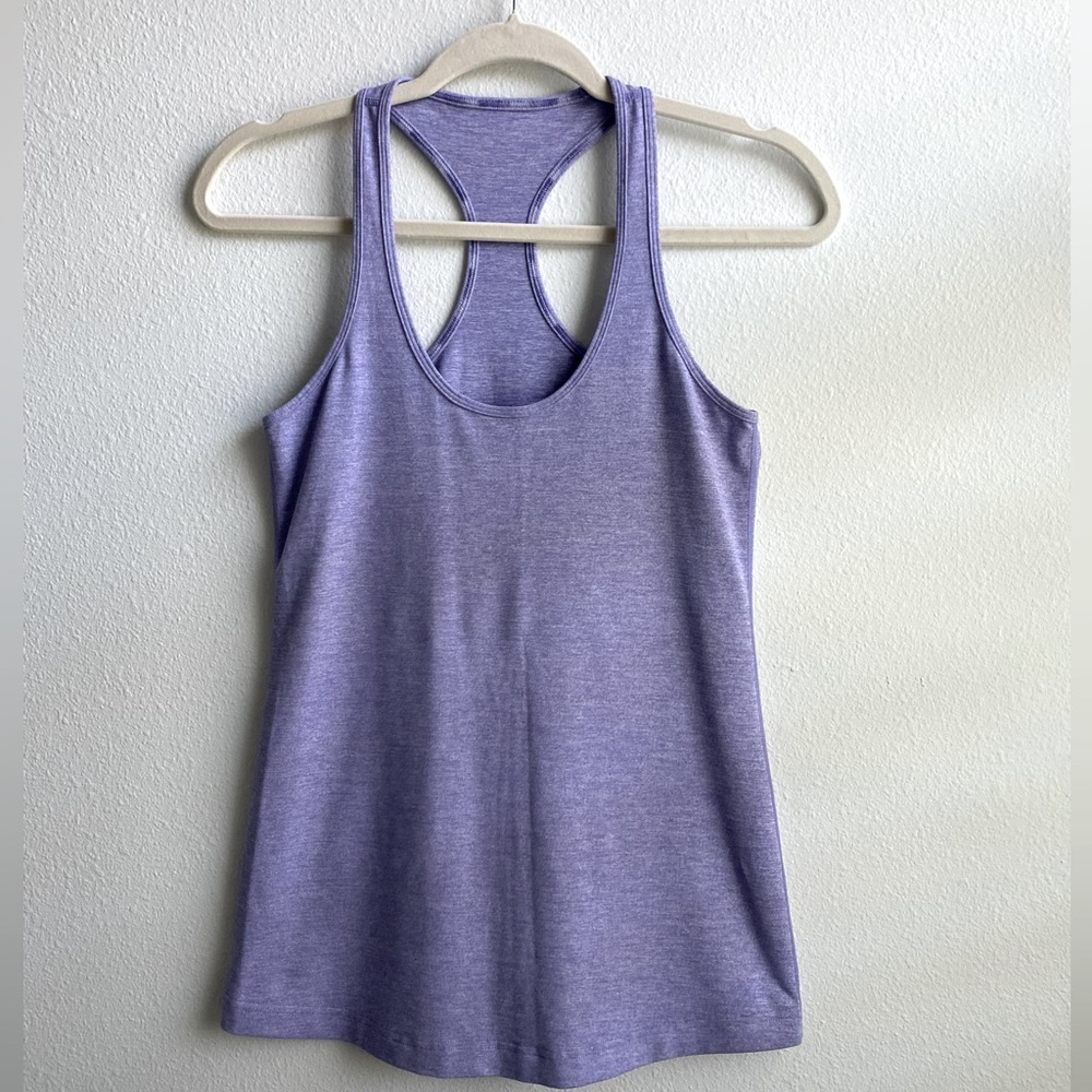 EUC Lululemon Cool Racerback Tank size 8 heather Persian purple